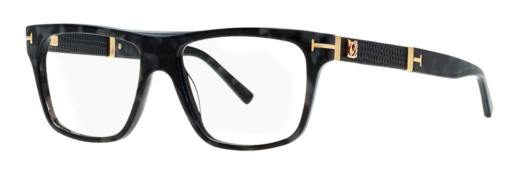  clear/marbled black gold black leather