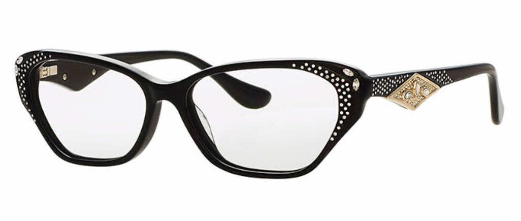  clear lens/black with clear crystals