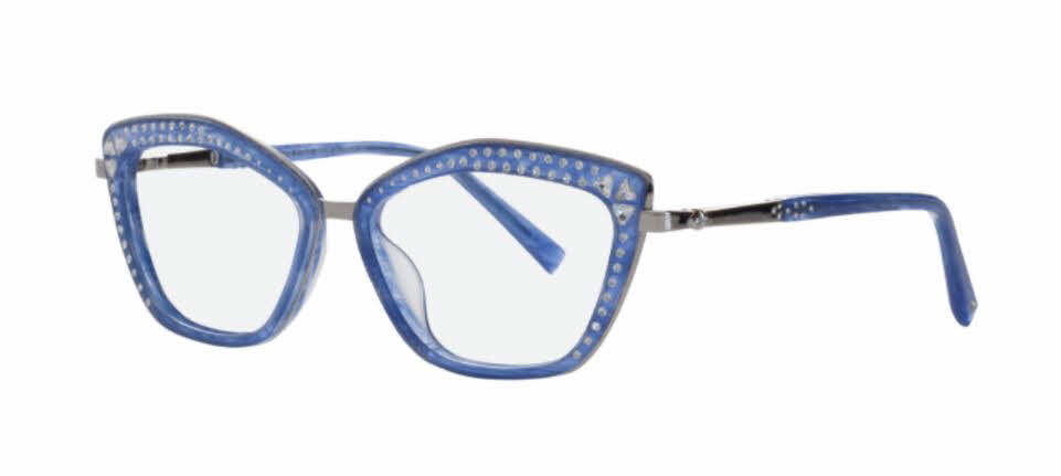  clear lens/blue with clear crystals
