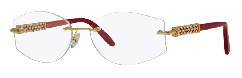  clear lens/gold with light purple crystals