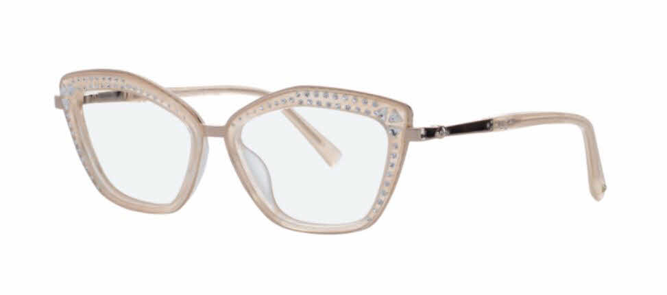  clear lens/ivory with clear crystals