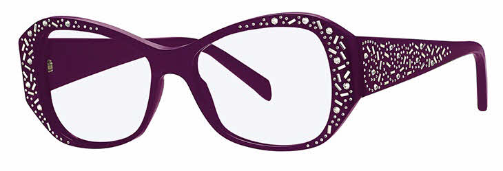  clear lens/purple with clear crystals
