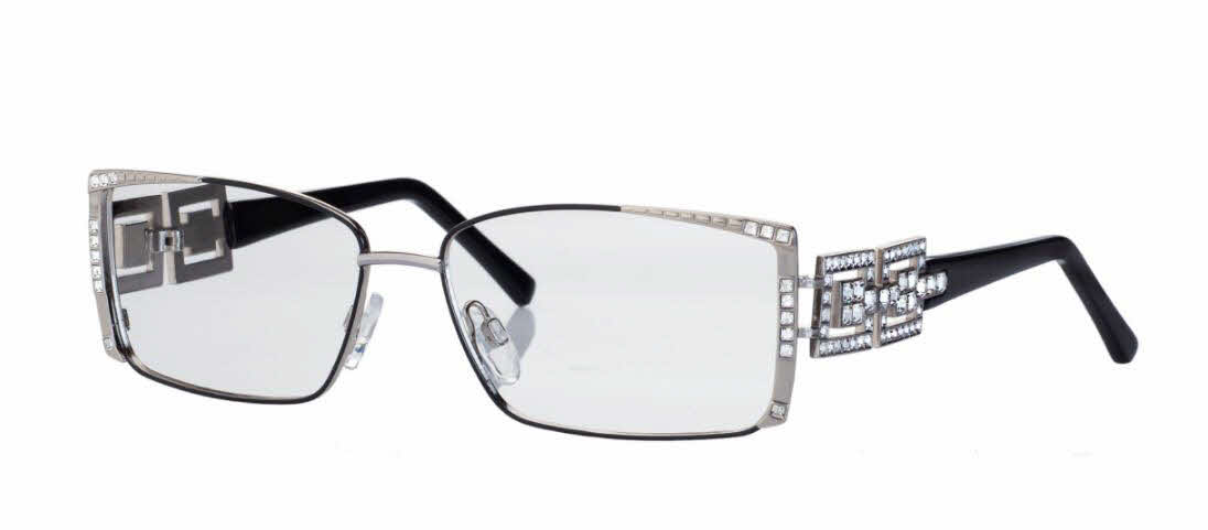  clear lens/silver with clear cystals