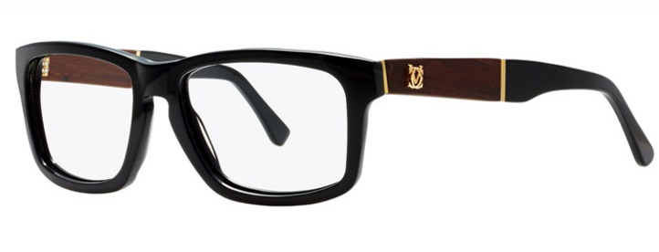  clear lens / black gold ebony wood