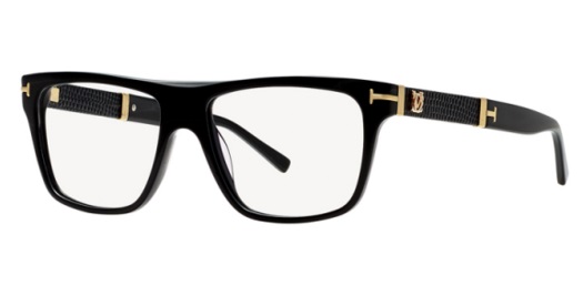  clear lens / black gold black leather