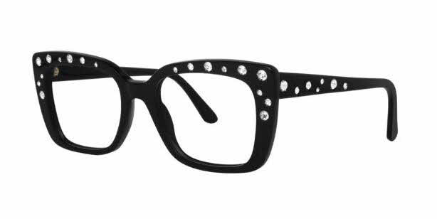  clear lens/black w clear crystals