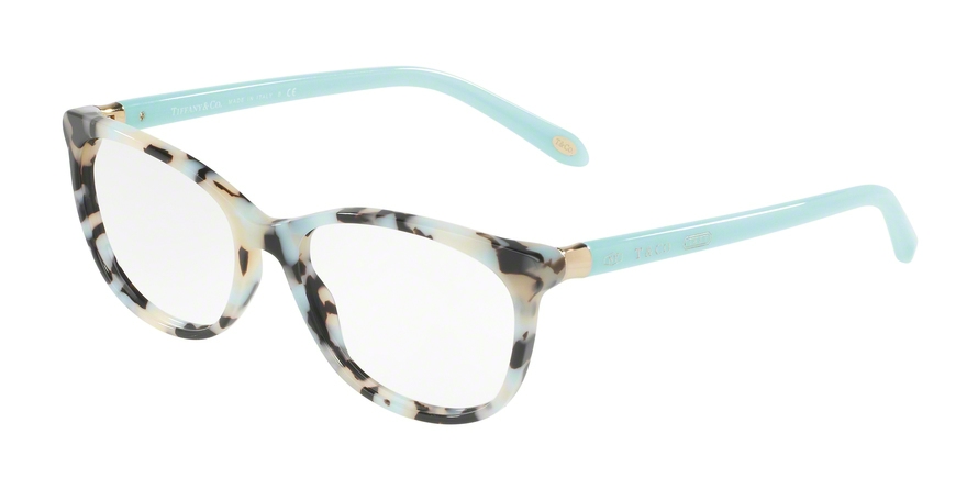  clear/beige havana spotted blue