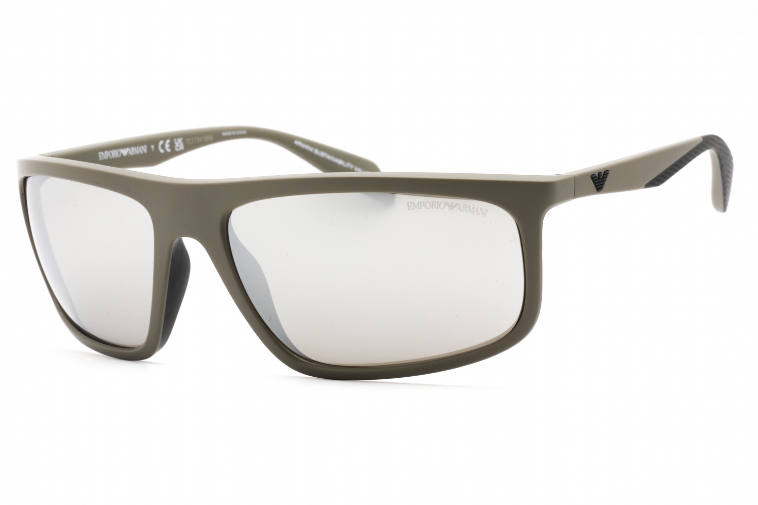  light grey mirror silver/matte mud rubber black