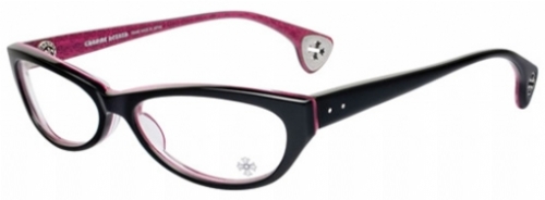 clear/black fuchsia crosses