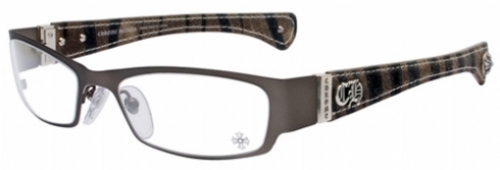  clear/dark brown/zebra leather