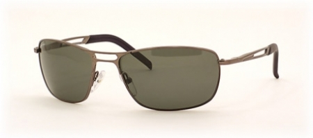  shiny gunmetal/green polarized