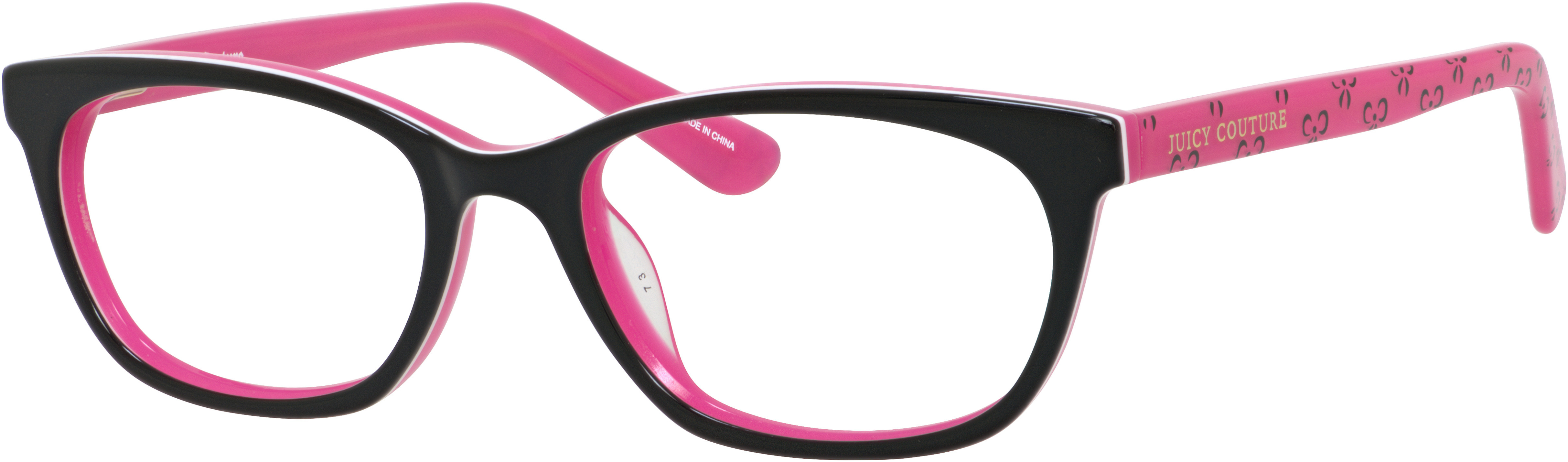  clear/black pink