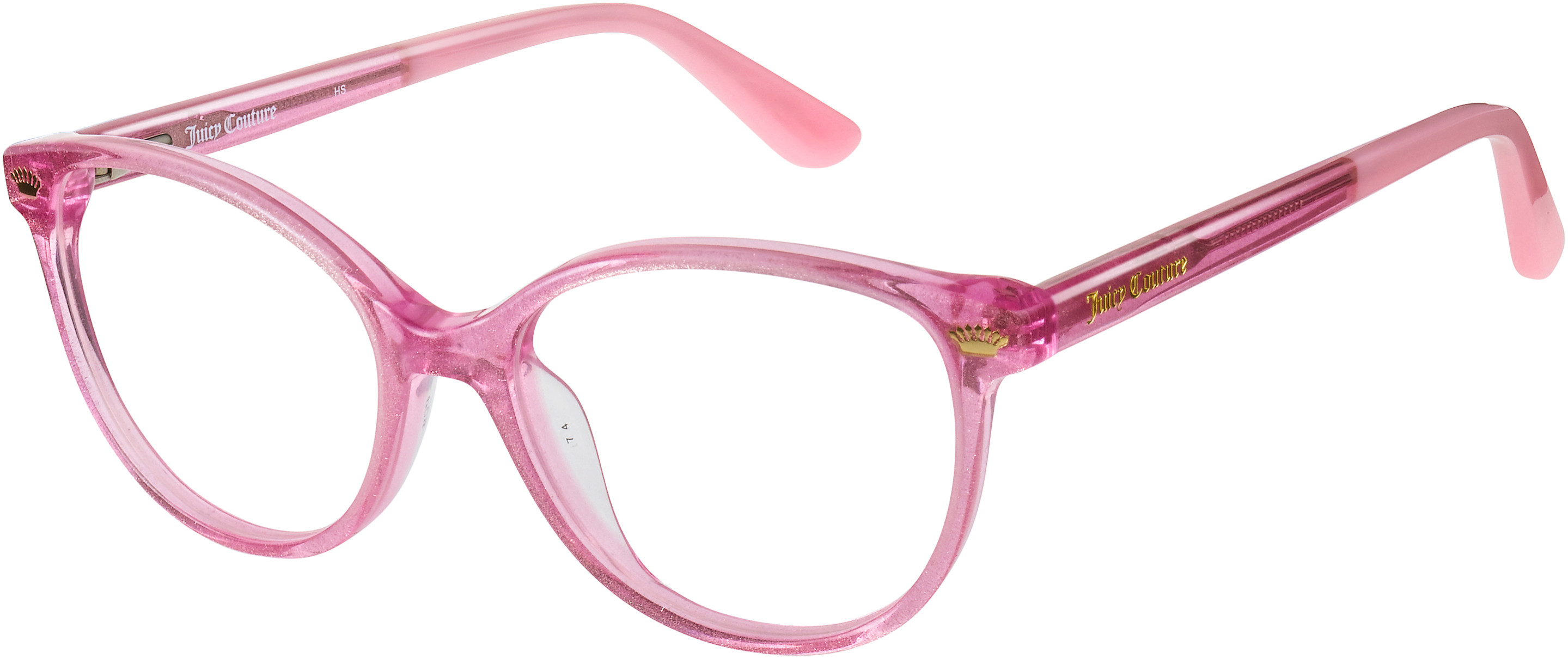  clear/pink glitter
