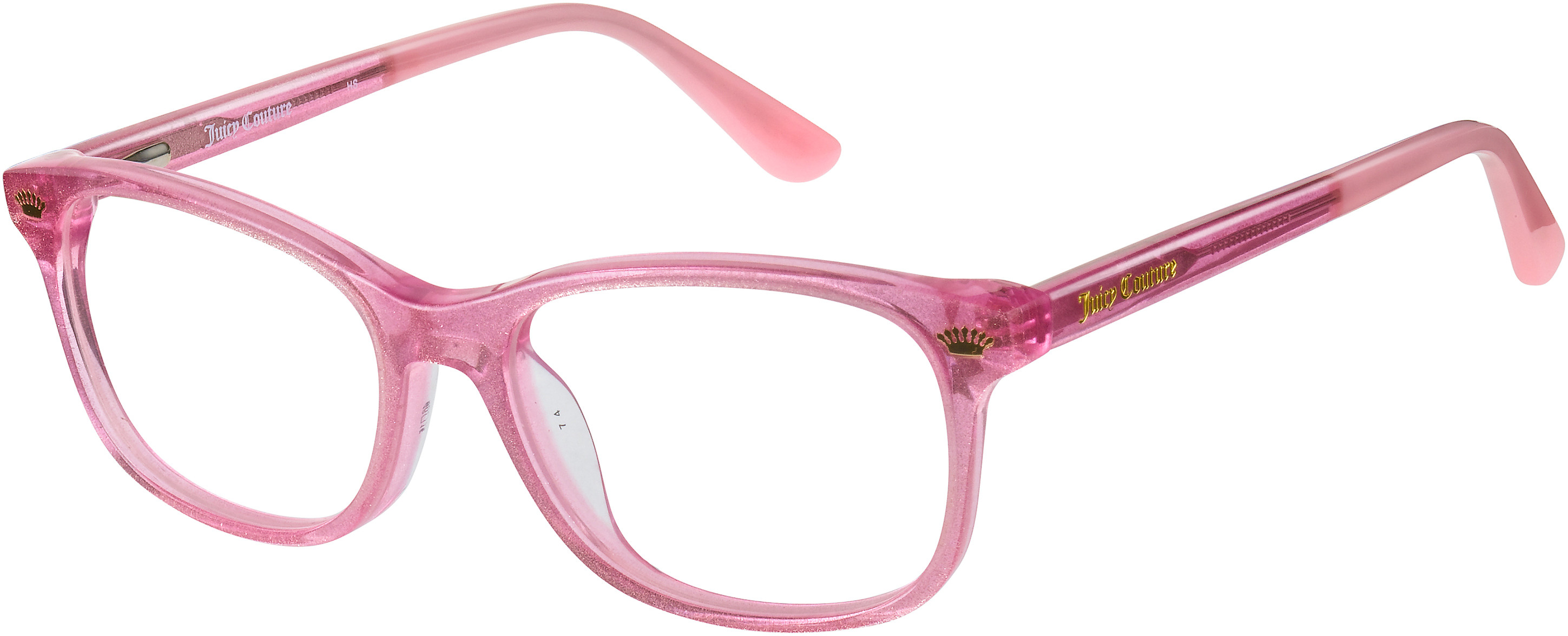  clear/pink glitter
