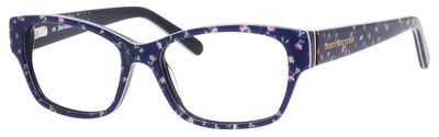  clear/navy floral