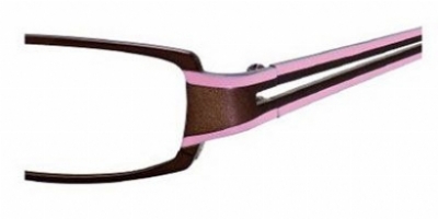  clear/brown pink striped
