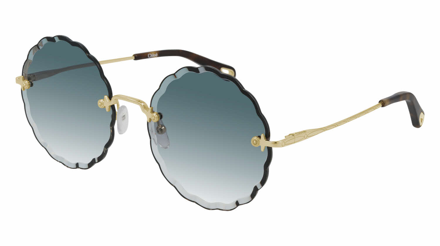  gradient petrol lens /shiny gold