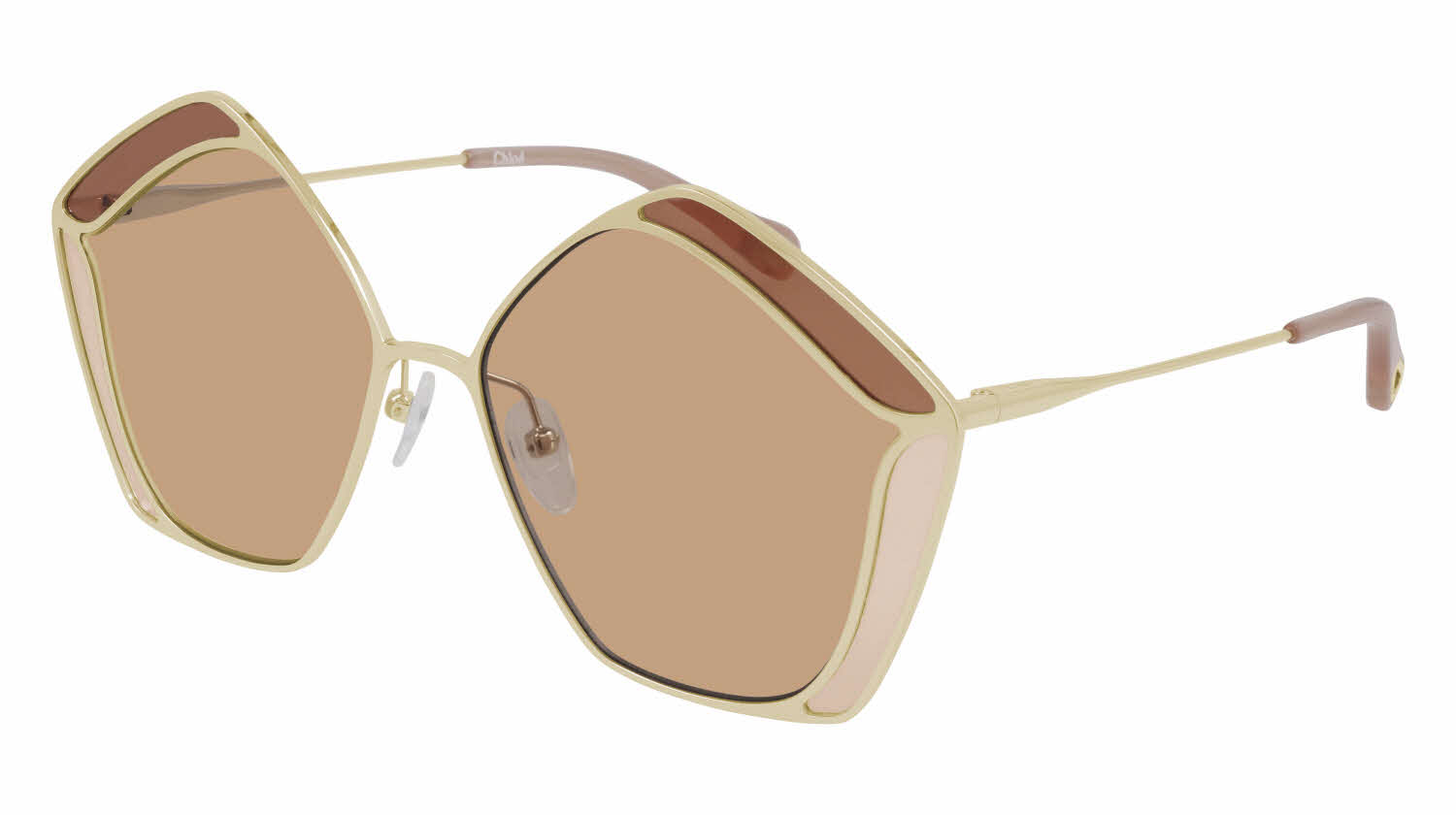  nude lens /shiny gold