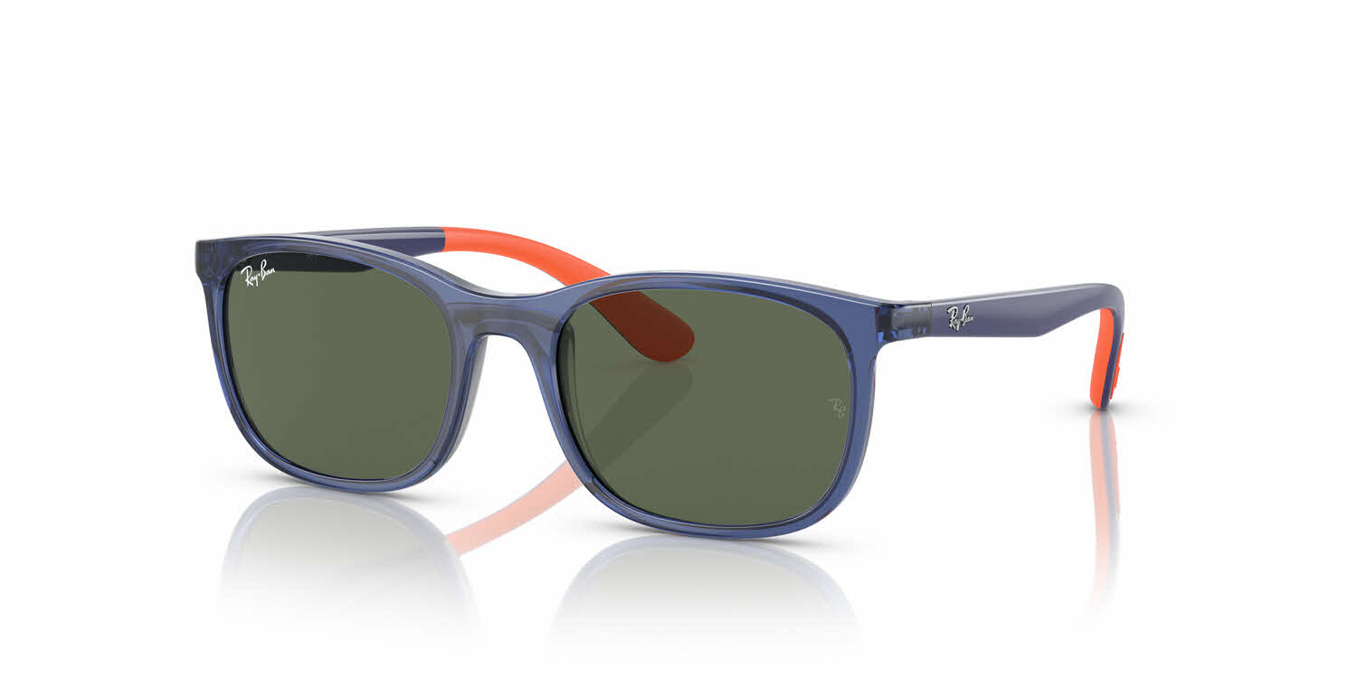 dark green lens/transparent blue on rubber orange