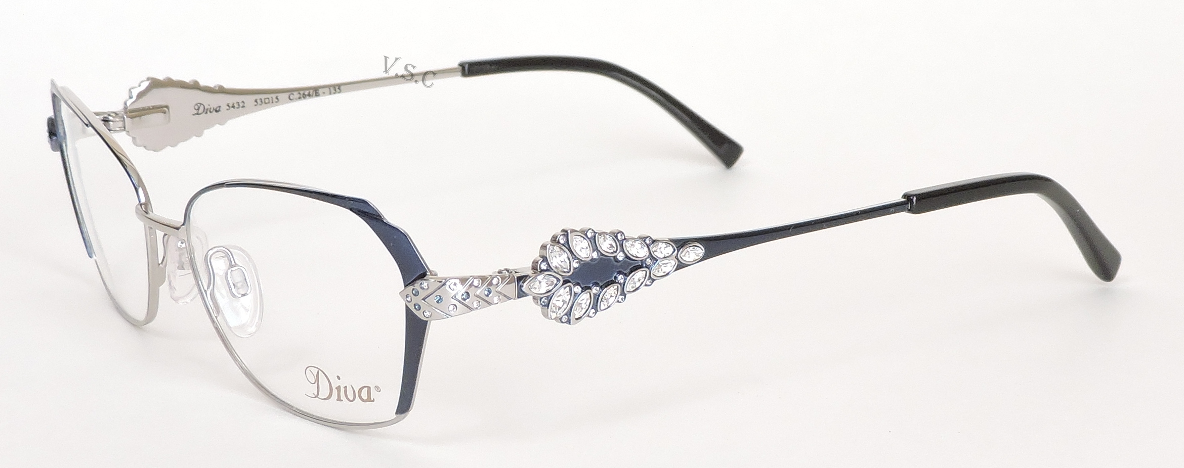  clear lens / blue silver