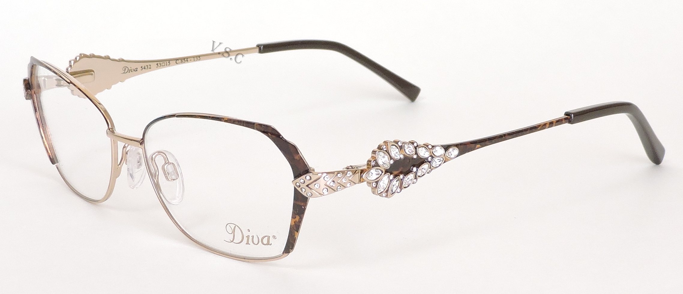  clear lens / brown leopard gold