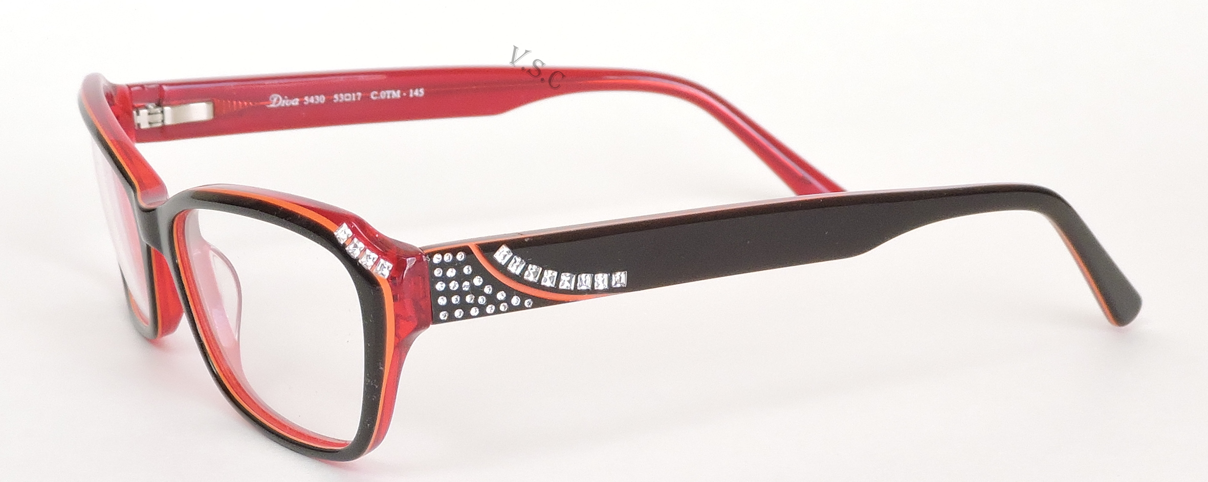  clear lens / black red