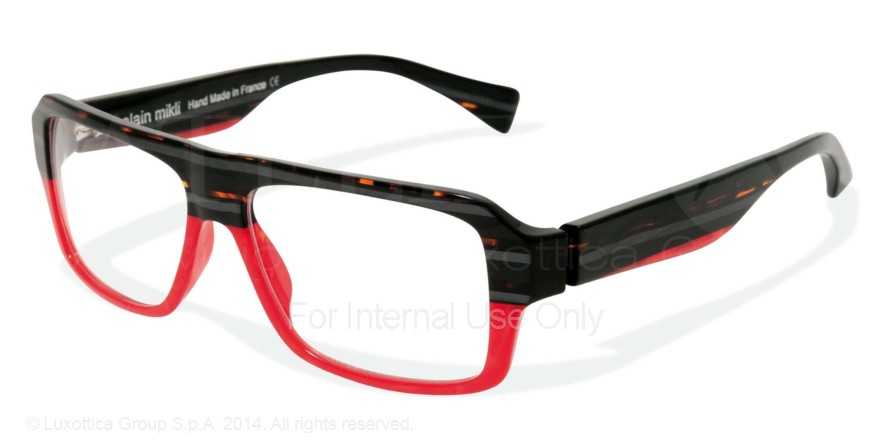  clear/tortoise stripped red brown