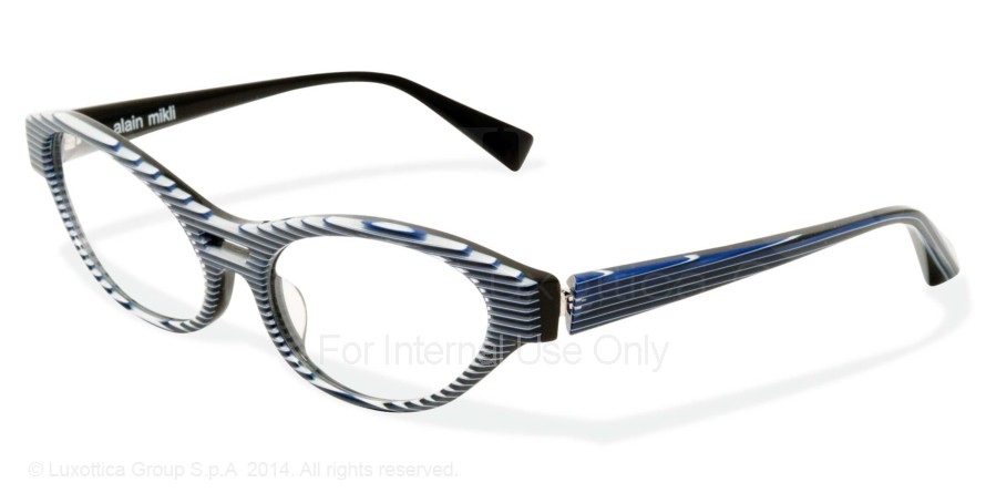  clear/black blue striped