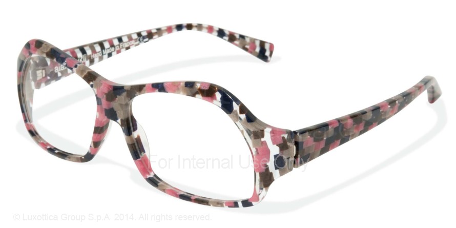  clear/pink navy brown grey check