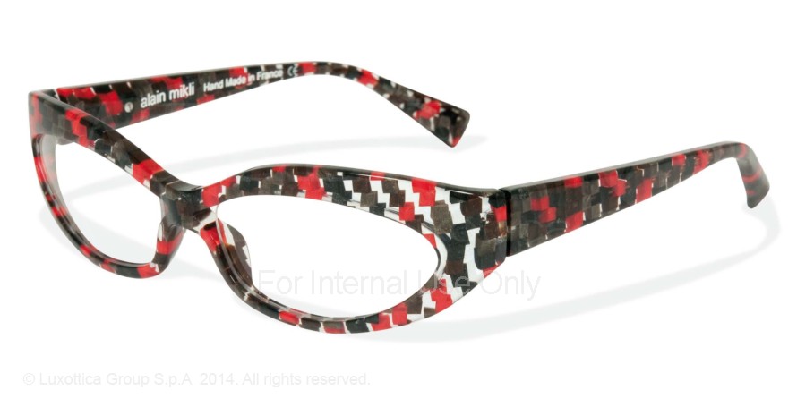  clear/red brown grey check