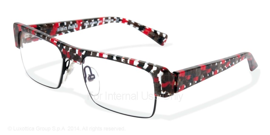  clear/red black brown grey check