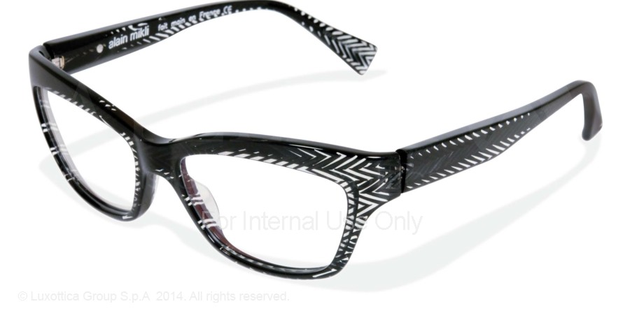  clear/chevron black crystal