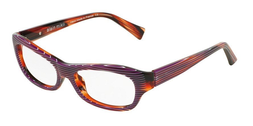  clear/lines violet striped brown