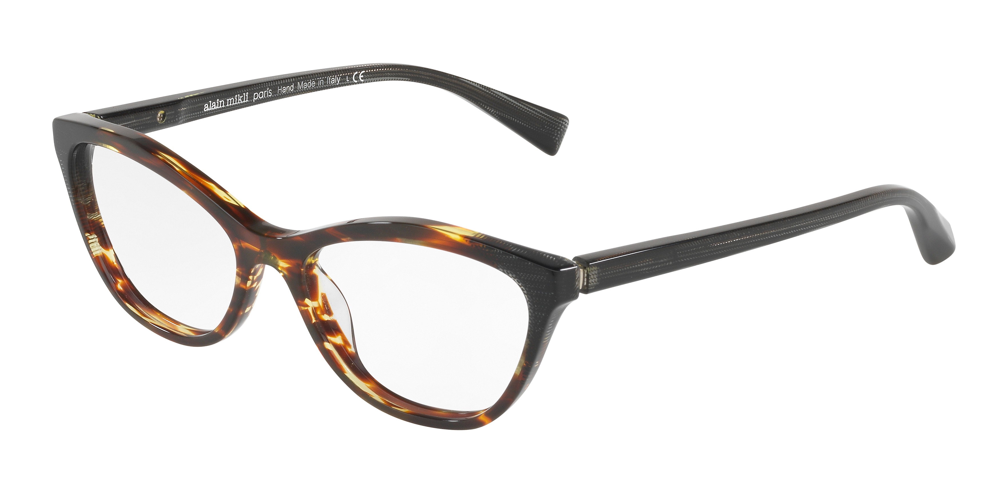  clear/pointille black havana