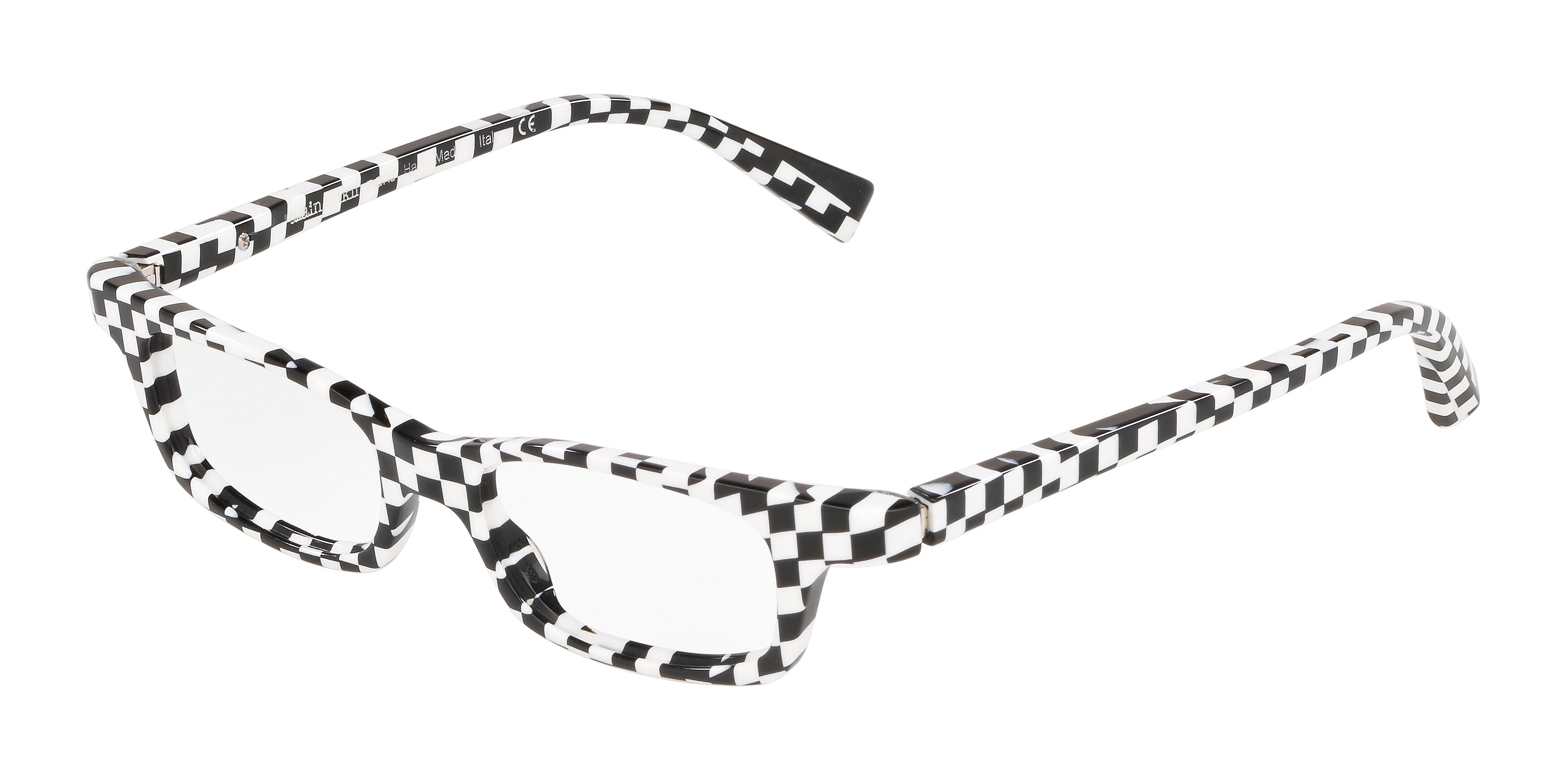  clear/black white damier