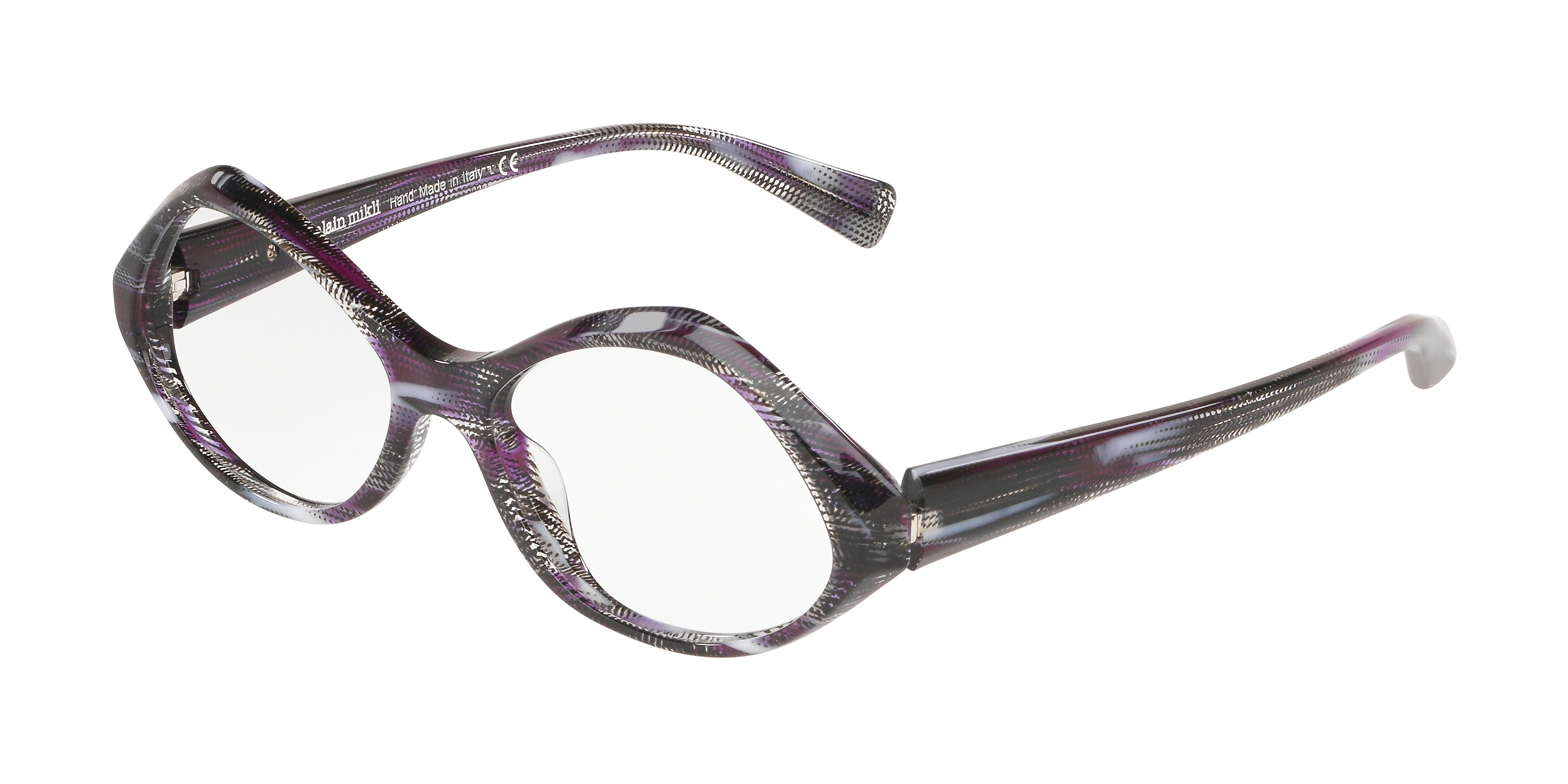  clear/black pointille fuxia blanc