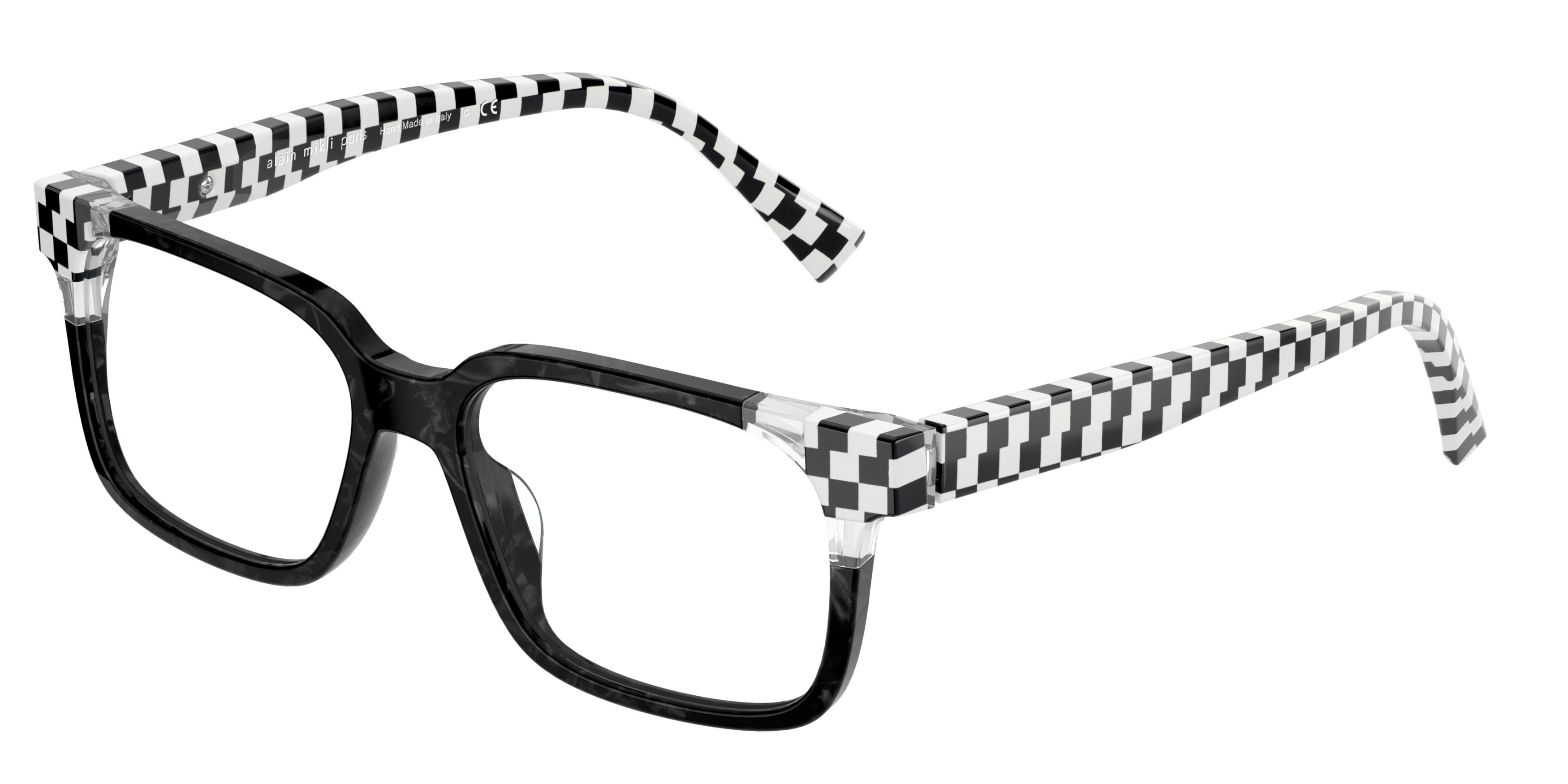  clear/noir mikli crist balck white