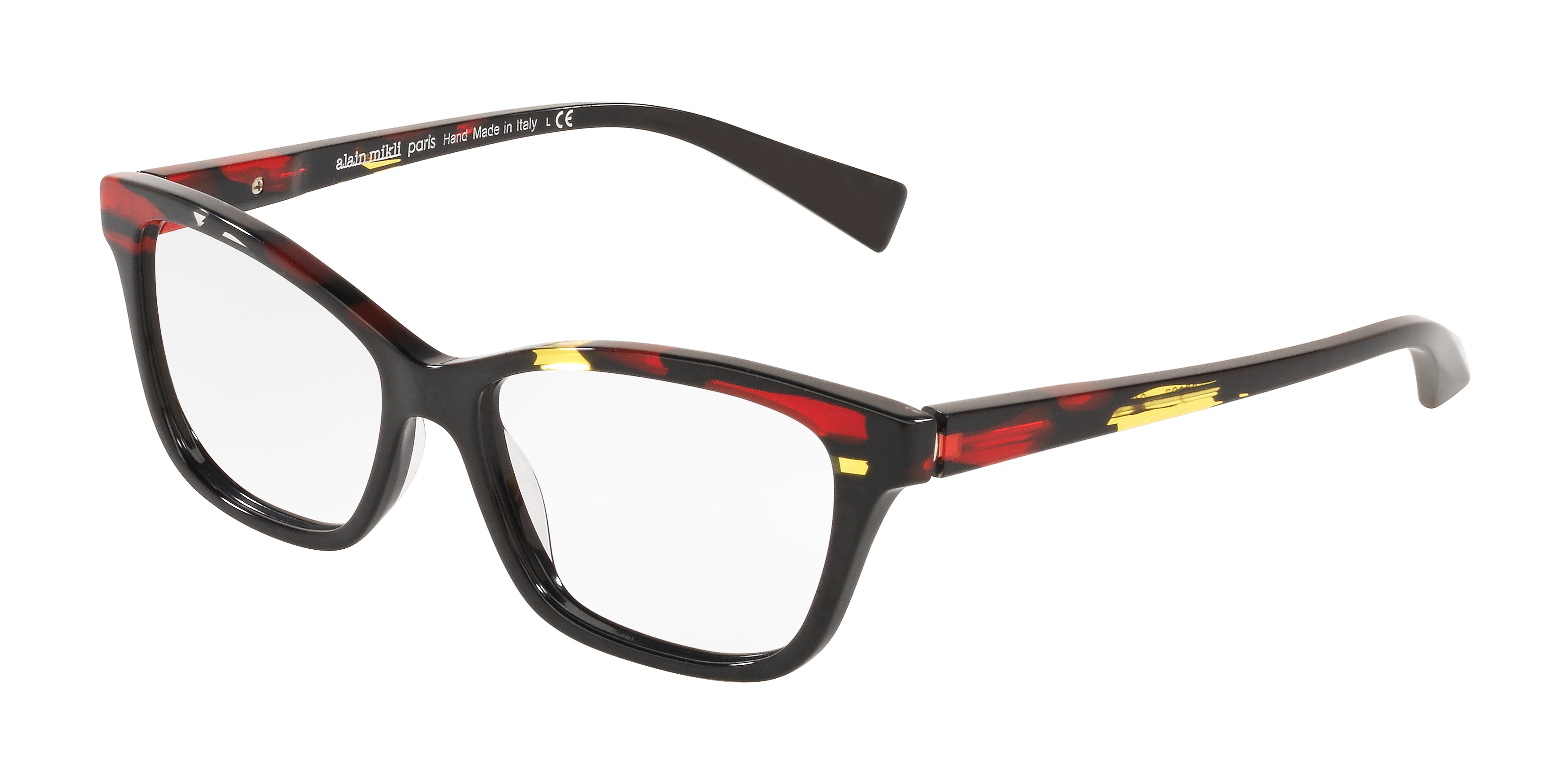  clear/noir mikli red yellow