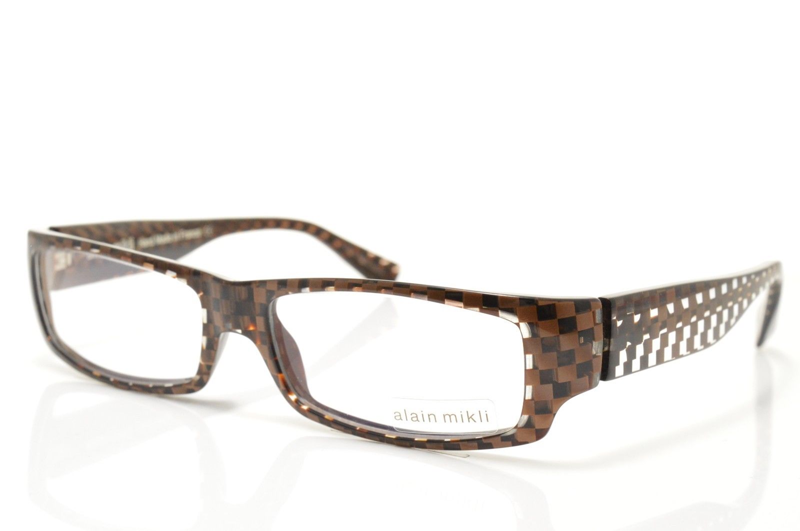  clear/brown checkered