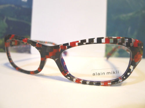  clear/red black grey clear brown checke red pattern