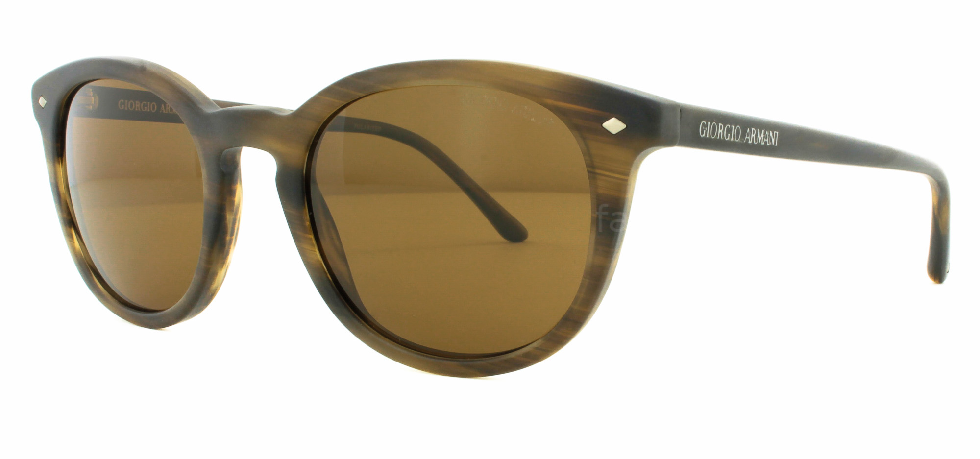  striped matte dark brown/polarised brown