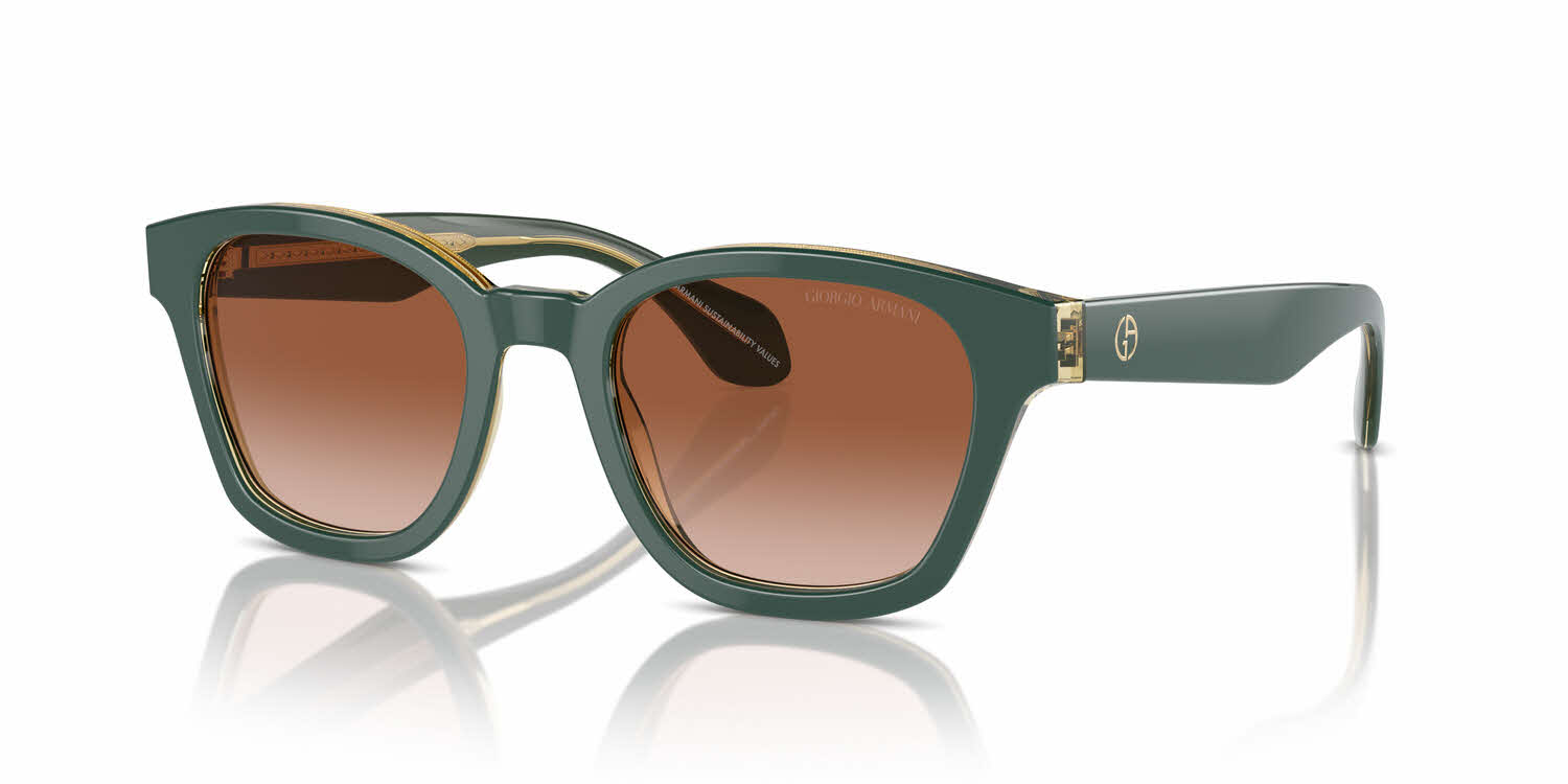  gradient brown/top green olive transparent