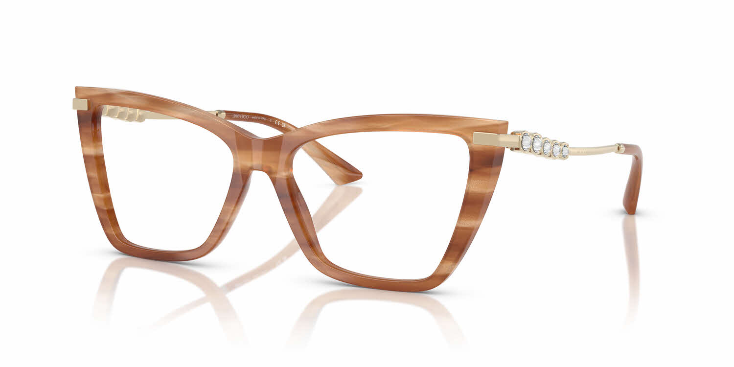  clear lens/striped havana glitter brown