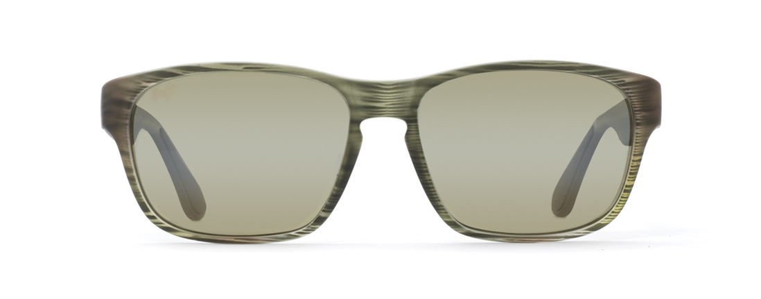  maui ht polarized /matte green stripe rubber