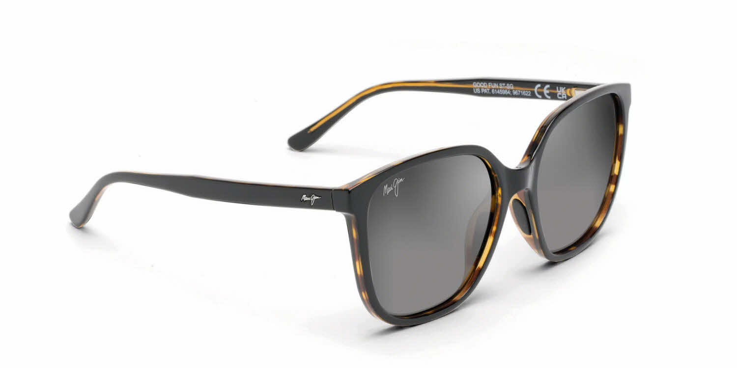  neutral grey mauigradient polarizedplus2 lens/black with tortoise