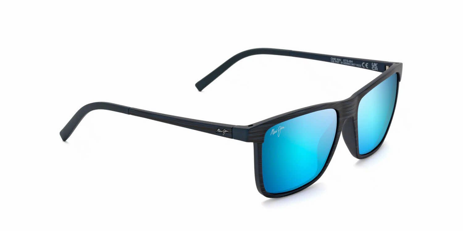 neutral grey blue hawaii blue mirror polarizedplus2 lens/dark navy stripe