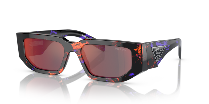  dark grey mirror blue/red/abstract orange