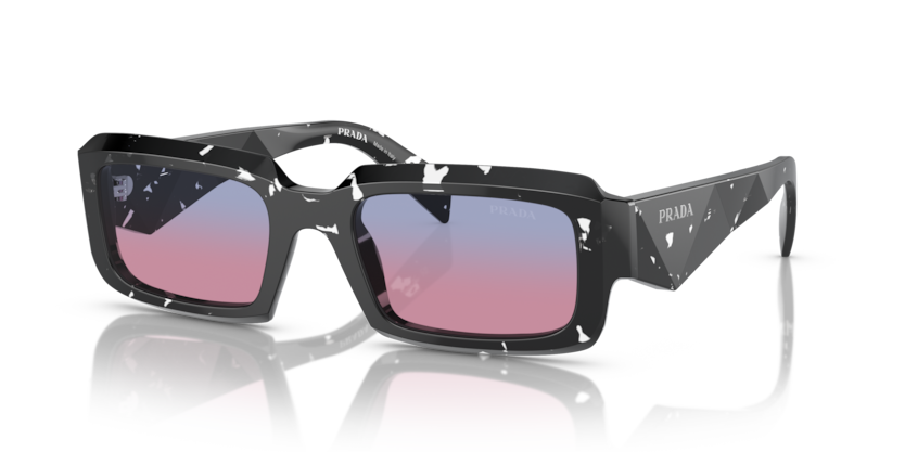  clear gradient blue gradient magenta/black crystal tortoise