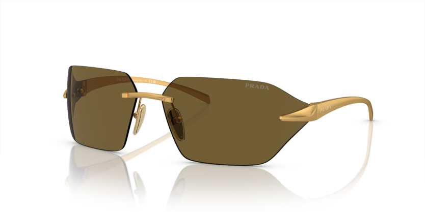  dark brown/satin yellow gold