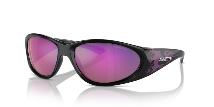  grey mirror violet/black/violet flames
